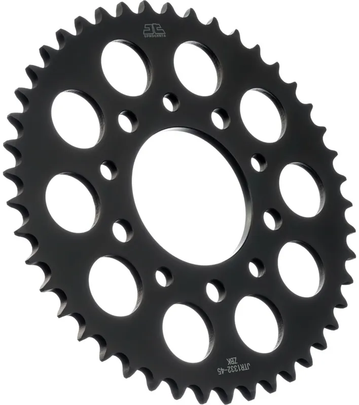 JT SPROCKETS - REAR STEEL 45T BL, 525 - Sprockets - BLACK ZINC FINISH Dagaanbieding