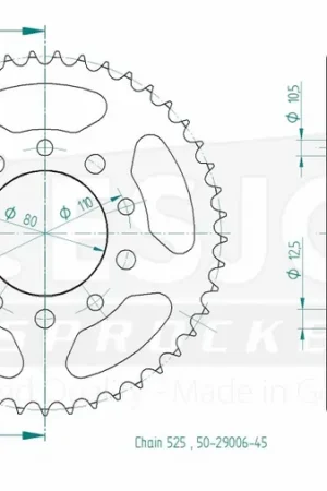 Betaalbaar ESJOT - REAR STEEL 45T, 525 - Sprockets - Compatibel met Honda en Triumph