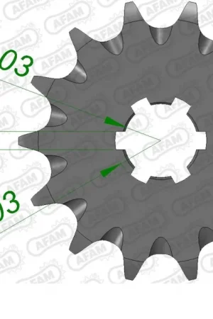 Hete Deal AFAM - FRONT 14T, 420, SELF CLEANING - Sprockets - Zelfreinigend