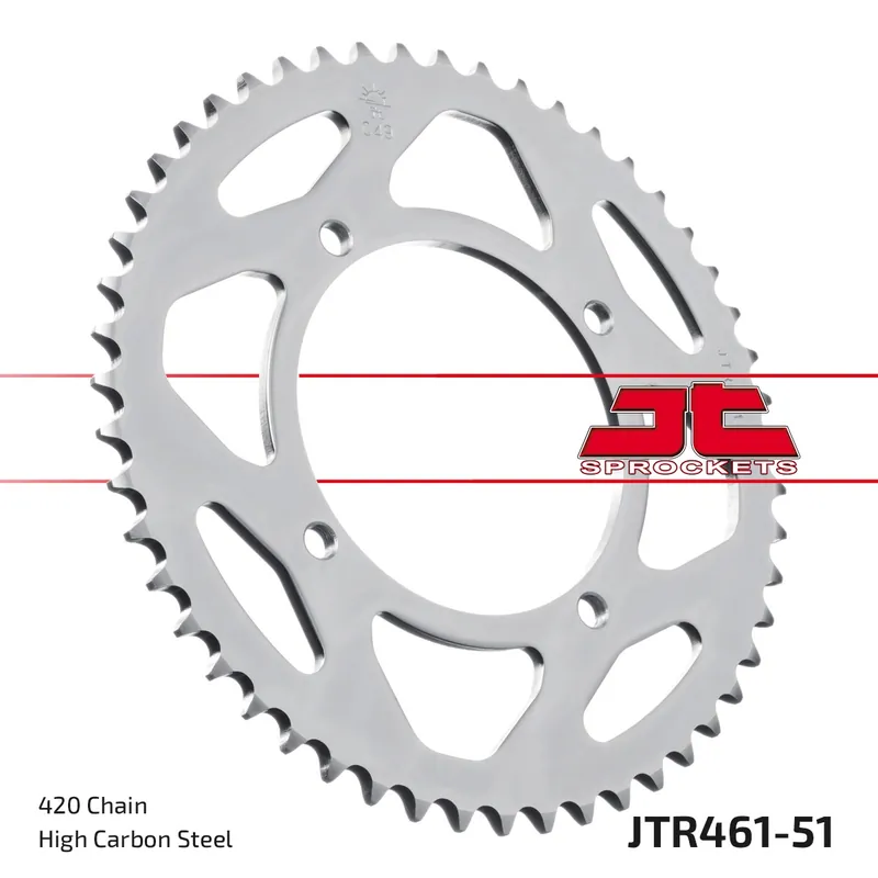 Populair JT SPROCKETS - REAR STEEL 51T, 420 - Sprockets - 51T, 420