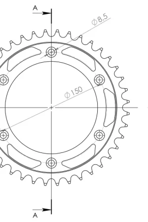 SUPERSPROX - REAR STEEL 40T - Sprockets - BLACK 520 Budget