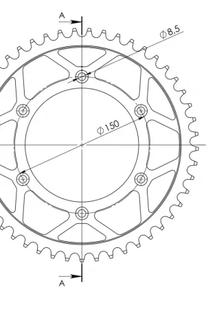 Laatste Versie SUPERSPROX - REAR STEEL 50T, BLACK, 520 - Sprockets - Geschikt voor Husqvarna en KTM