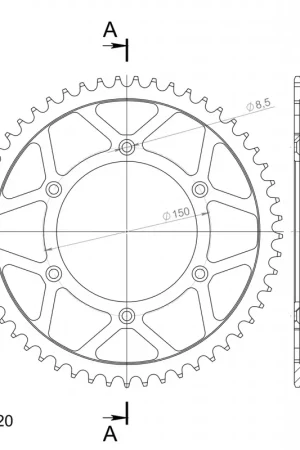 Nieuw SUPERSPROX - REAR STEEL 53T - Sprockets - Black 520