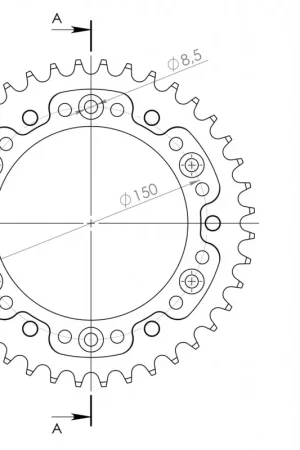 Gecertificeerd SUPERSPROX - REAR STEALTH 40T - Sprockets - Zwart 520