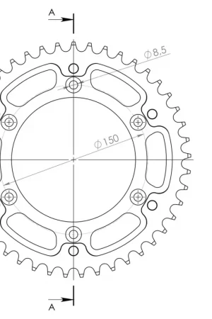 SUPERSPROX - REAR STEALTH 46T - Sprockets - GOLD 520 Laatste Versie