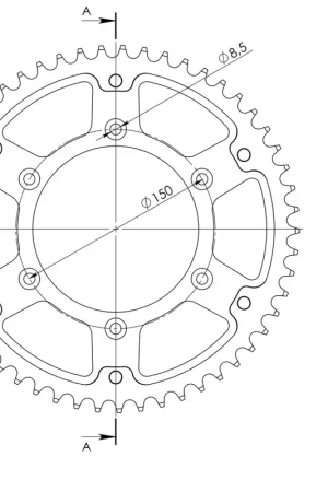 SUPERSPROX - REAR STEALTH 53T - Sprockets - Oranje 520 Wereldwijde Verzending