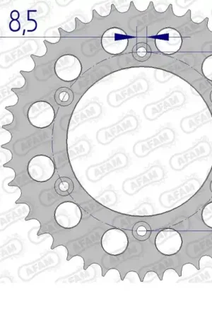 AFAM - REAR ALU 42T, 520 - Sprockets - Geschikt voor Husqvarna en KTM Gecertificeerd