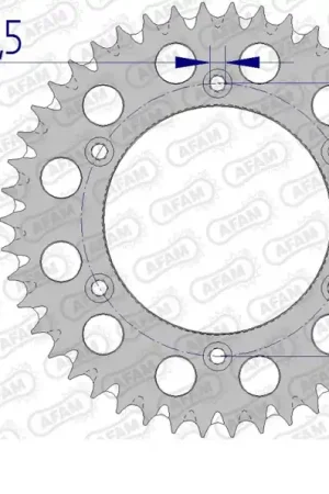 Authentiek AFAM - REAR ALU 45T - Sprockets - 520, BLACK, SELF CLEANING