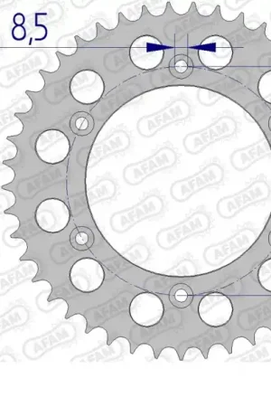 AFAM - REAR ALU 38T, 520 - Sprockets - Lichtgewicht aluminium Rechtstreeks Van De Fabrikant