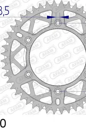 AFAM - REAR ALU 50T - Sprockets - Zwart - Zelfreinigend Laatste Kans