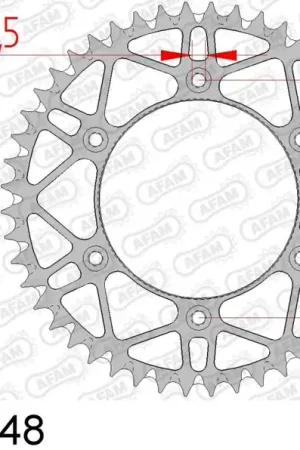 Nieuw AFAM - REAR STEEL SUPER LIGHT 48T - Sprockets - 520, BLACK