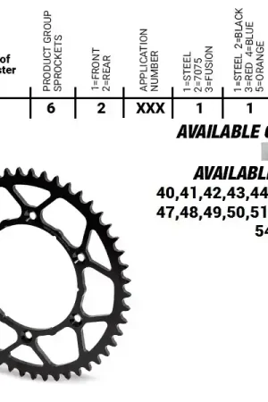Exclusieve Aanbieding MOTO MASTER - REAR STEEL ULTRALIGHT 50T - Sprockets - Lichtgewicht Staal