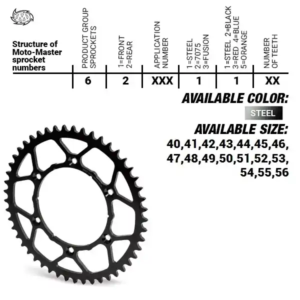 Groothandel MOTO MASTER - REAR STEEL ULTRALIGHT 51T - Sprockets - 520