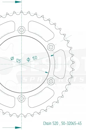 Tijdelijk Beschikbaar ESJOT - REAR STEEL 45T, 520 - Sprockets - Compatibiliteit met Husqvarna en KTM