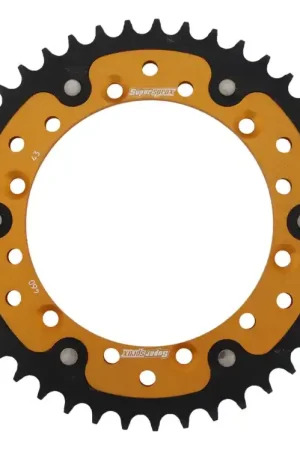 SUPERSPROX - REAR STEALTH 43T, GOLD, 520 - Sprockets - Hoge kwaliteit Authentiek