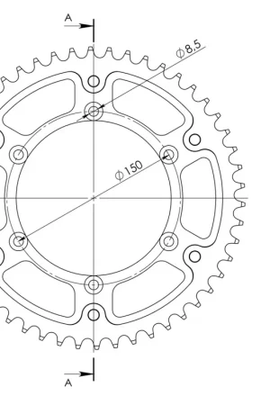 Handgemaakt SUPERSPROX - REAR STEALTH 48T, BLACK, 520 - Sprockets - Hoogwaardige duurzaamheid