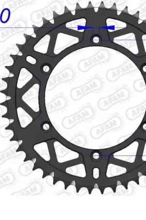 Origineel AFAM - REAR ALU 53T, 520, SELF CLEANING - Sprockets - Zelfreinigend