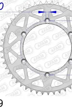 AFAM - REAR ALU 49T, 520 - Sprockets - Geschikt voor Kawasaki en Suzuki Lage Kosten