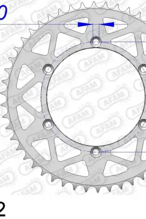 AFAM - REAR ALU 52T, 520 - Sprockets - Aluminium 52T Koop Online