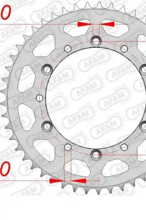 AFAM - REAR STEEL 47T, 520 - Sprockets - Sterke constructie Limited Edition