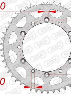 Laatste Versie AFAM - REAR STEEL 50T, 520 - Sprockets - Kwaliteitsmateriaal