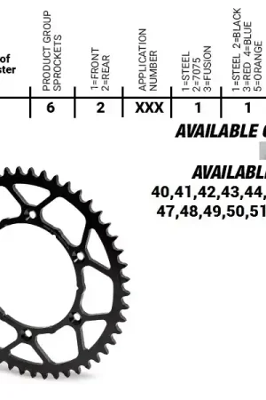 Exclusief MOTO MASTER - REAR STEEL ULTRALIGHT 49T - Sprockets - 520