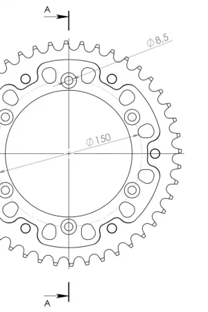 Nieuw Model SUPERSPROX - REAR STEALTH 44T, GOLD, 520 - Sprockets - 520