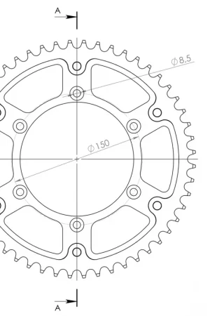 SUPERSPROX - REAR STEALTH 50T - Sprockets - Blauw 520 Hete Deal