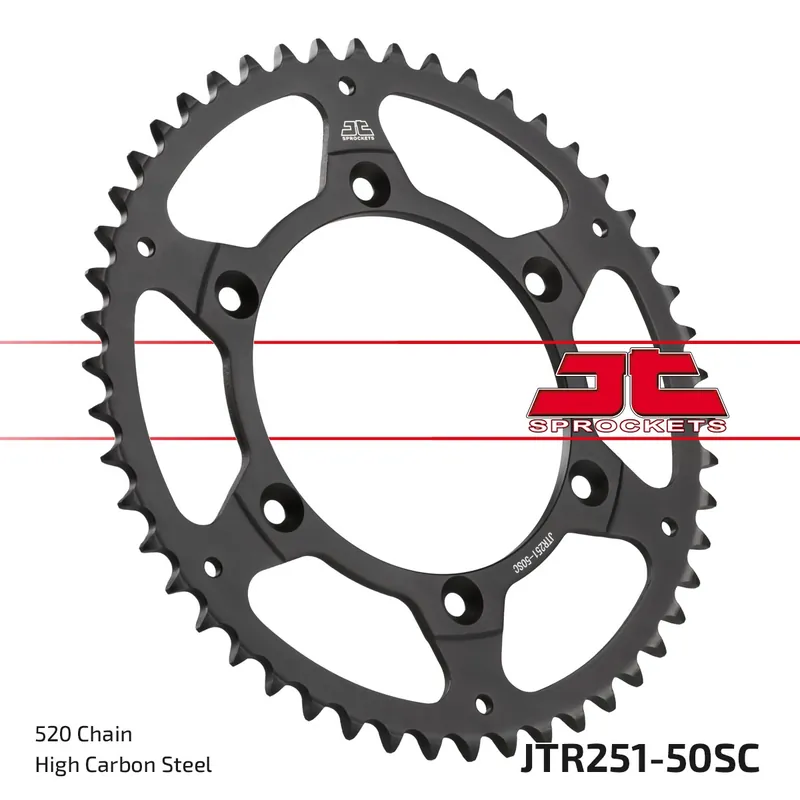 Korting JT SPROCKETS - REAR STEEL SC 50T, 520 - Sprockets - SELF CLEANING