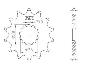 RK - FRONT 18T, 530 - Sprockets - Geschikt voor Triumph Luxe
