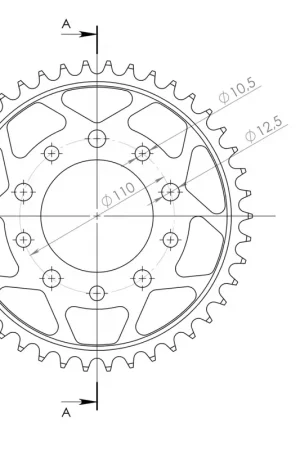 Betaalbaar SUPERSPROX - REAR STEEL 42T, BLACK, 530 - Sprockets - Duurzaam