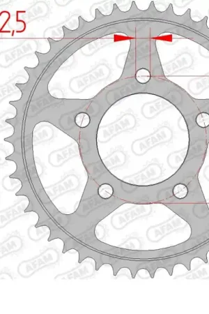 Beperkt Aanbod AFAM - REAR STEEL 45T, 530 - Sprockets - Geschikt voor Triumph