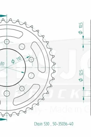 Fabrieksprijs ESJOT - REAR STEEL 40T, 530 - Sprockets - Hoogwaardige kwaliteit
