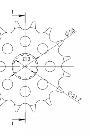 SUPERSPROX - FRONT 15T - Sprockets - Compatibel met Suzuki Authentiek