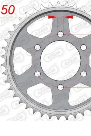 AFAM - REAR STEEL 42T, 532 - Sprockets - Compatibel met diverse Suzuki modellen Koop Online