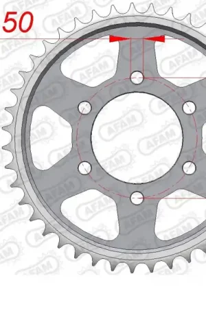 AFAM - REAR STEEL 44T, 532 - Sprockets - Compatibiliteit met Suzuki Nieuwe Collectie