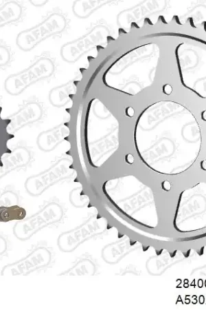 AFAM - 530XSR2 114 MRS (RIVET) GOLD & SPROCKETS - STEEL Dagaanbieding