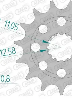 Laatste Kans AFAM - FRONT 15T, 525 - Sprockets - Compatibel met MV Agusta