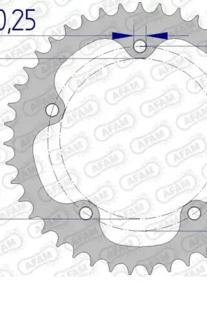 Handgemaakt AFAM - REAR ALU 40T, 525 - Sprockets - Lichtgewicht en Duurzaam