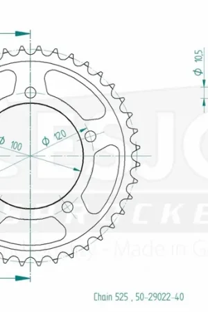 Gratis Verzending ESJOT - REAR STEEL 40T, 525 - Sprockets - Duurzaam en Betrouwbaar