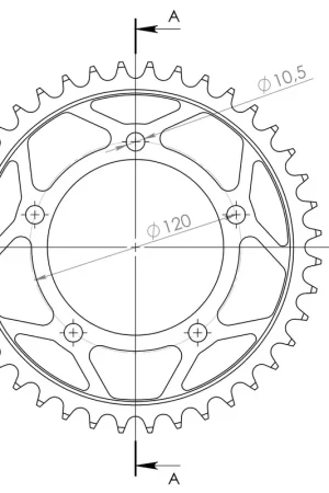 Beperkt Aanbod SUPERSPROX - REAR STEEL 40T, BLACK, 525 - Sprockets - Staal 40T