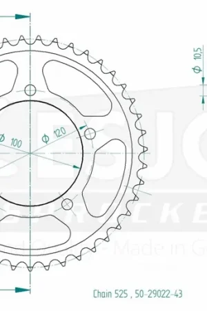 ESJOT - REAR STEEL 43T, 525 - Sprockets - Duurzaam en Betrouwbaar Budget