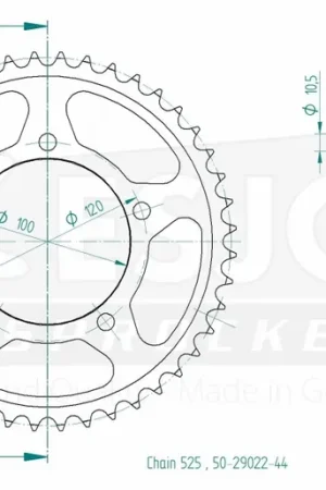 Lage Prijs ESJOT - REAR STEEL 44T, 525 - Sprockets - Sterke constructie en veelzijdigheid