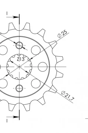 SUPERSPROX - FRONT 17T, 520 - Sprockets - 17T Bulkbestelling