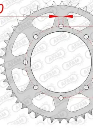 AFAM - REAR STEEL 46T, 520 - Sprockets - Duurzaam Staal Origineel