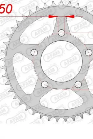 AFAM - REAR STEEL 46T, 525 - Sprockets - Staal 46T Speciale Aanbieding