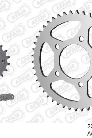 Veilige Betaling AFAM - 525XMR3 124 MRS (RIVET) & SPROCKETS - Chain Kits - STEEL