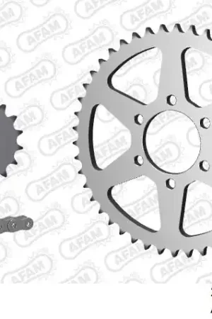 Direct Beschikbaar AFAM - 530HS 104 AR (CLIP) & SPROCKETS - Chain Kits - STEEL