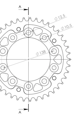 SUPERSPROX - REAR STEALTH 41T - Sprockets - Blauw 525 Merkproduct