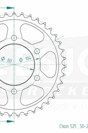 ESJOT - REAR STEEL 39T, 525 - Sprockets - Stevige constructie Bulkbestelling